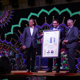 Dietmar Heinrich, Jörg Brunke and Manish Khanna at the opening ceremony