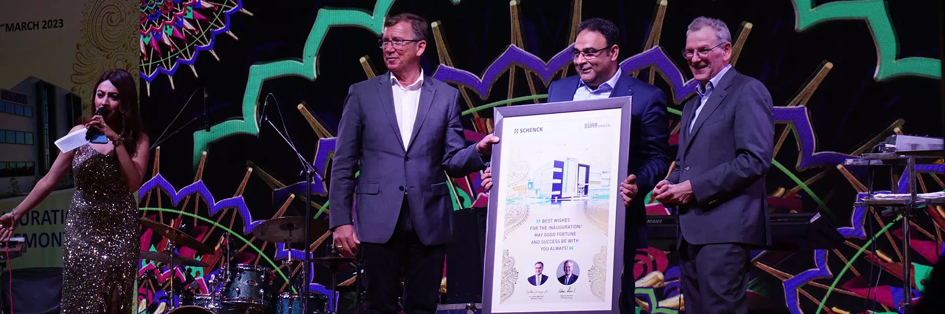 Dietmar Heinrich, Jörg Brunke and Manish Khanna at the opening ceremony