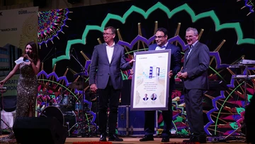 Dietmar Heinrich, Jörg Brunke and Manish Khanna at the opening ceremony