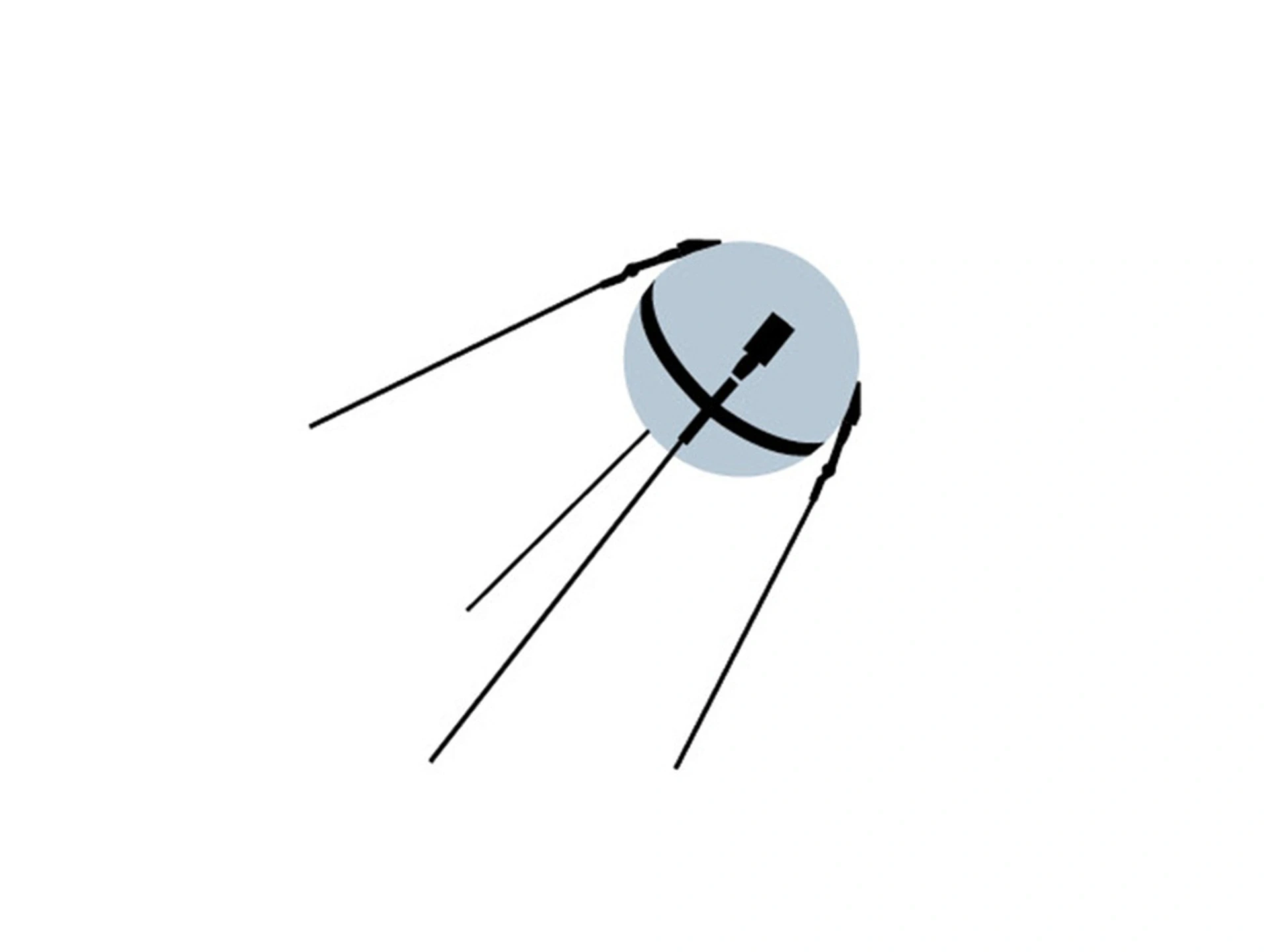 Illustration des Satelliten "Sputnik I" 