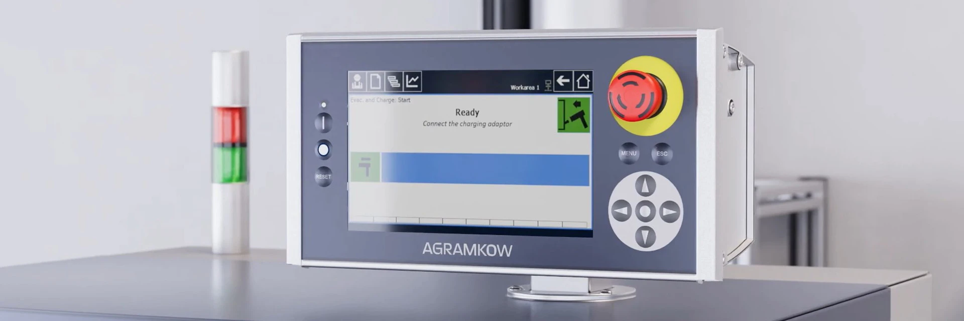 Agramkow refrigerant charging machine display