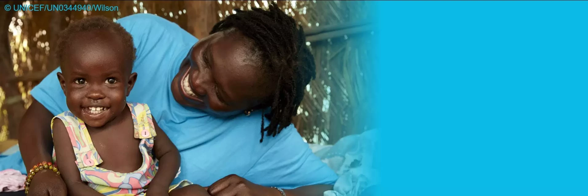 woman and child smiling