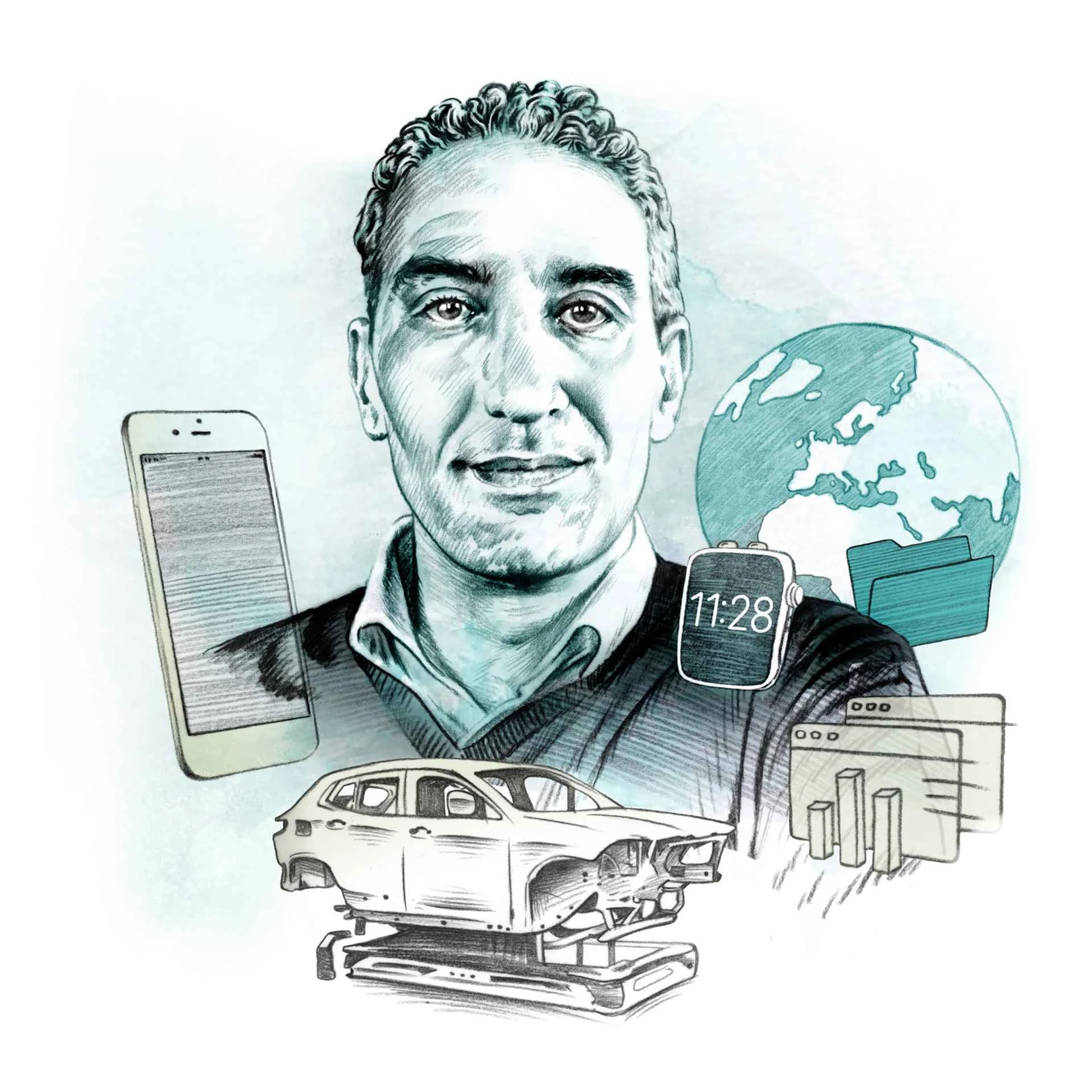 Illustration of Kassem Chaou's project manager job