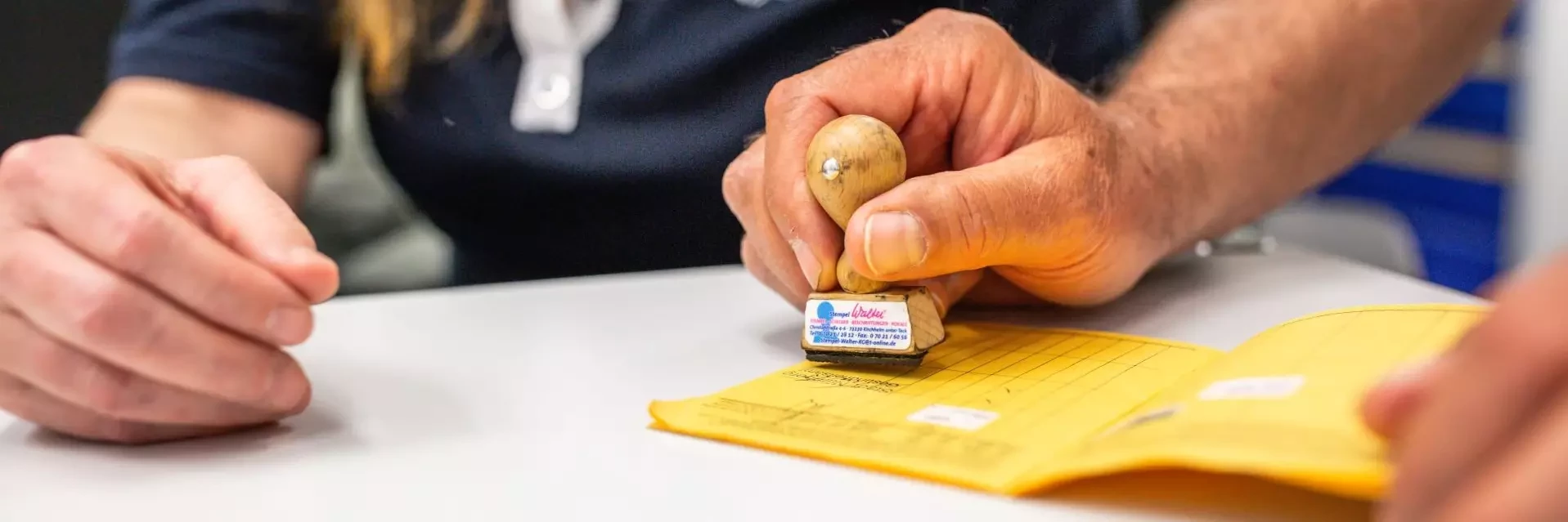 Vaccination stamp in the vaccination certificate