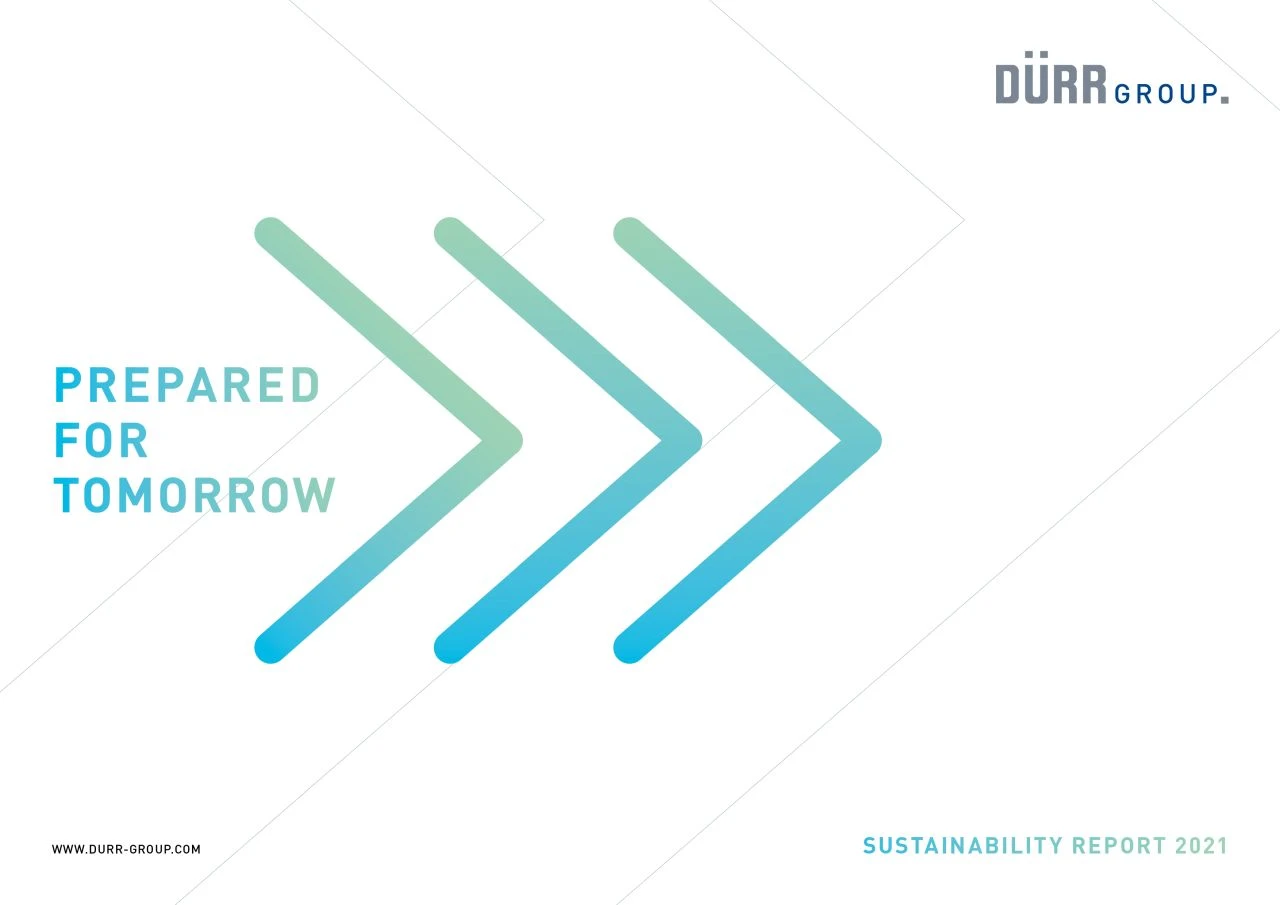 Cover Dürr Group sustainability report 2021