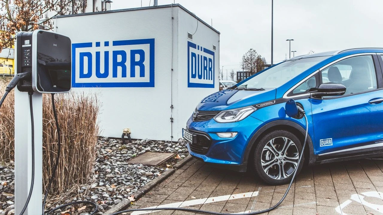 Charging station for electric company cars