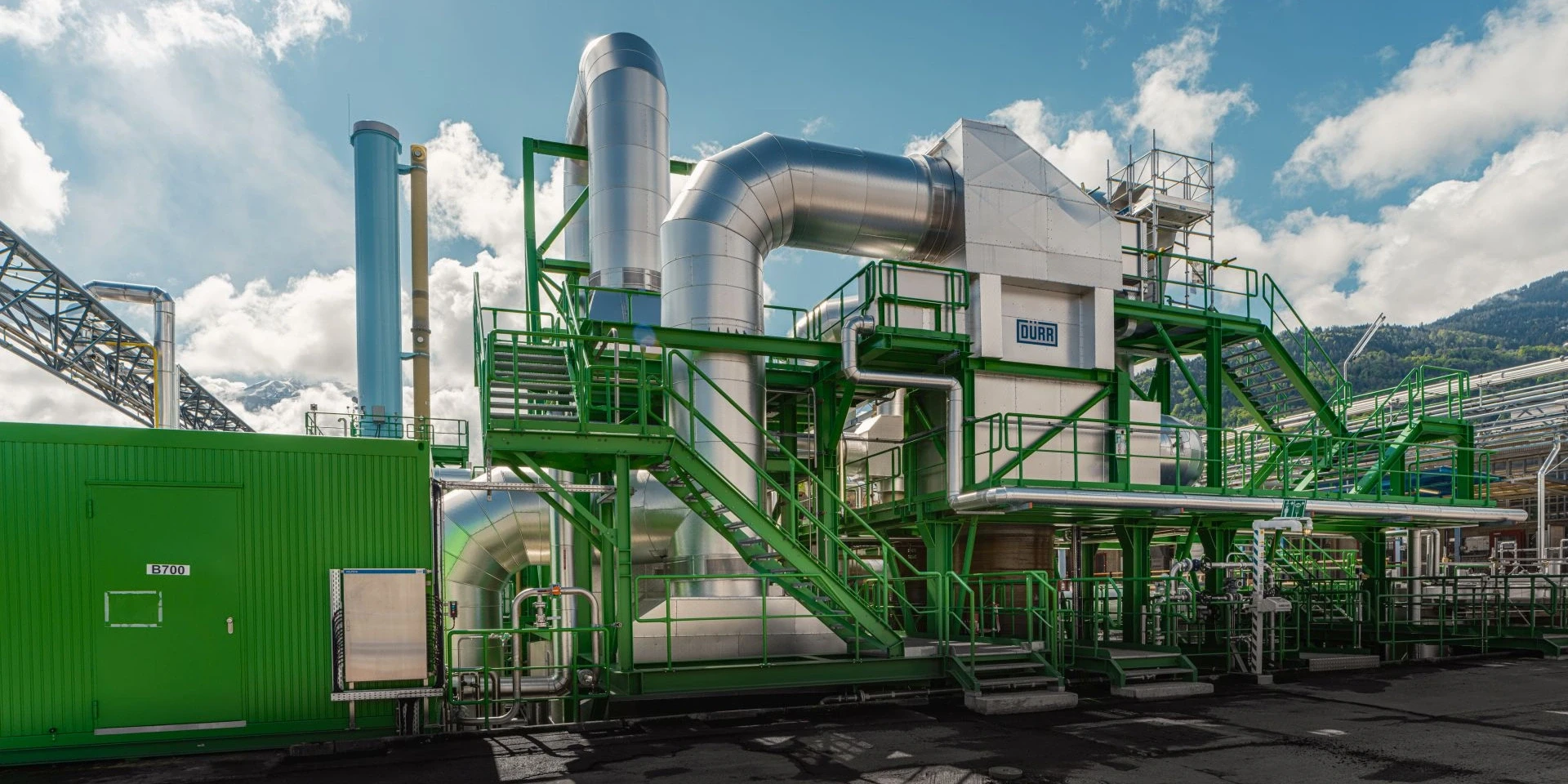 Exhaust-air purification plant