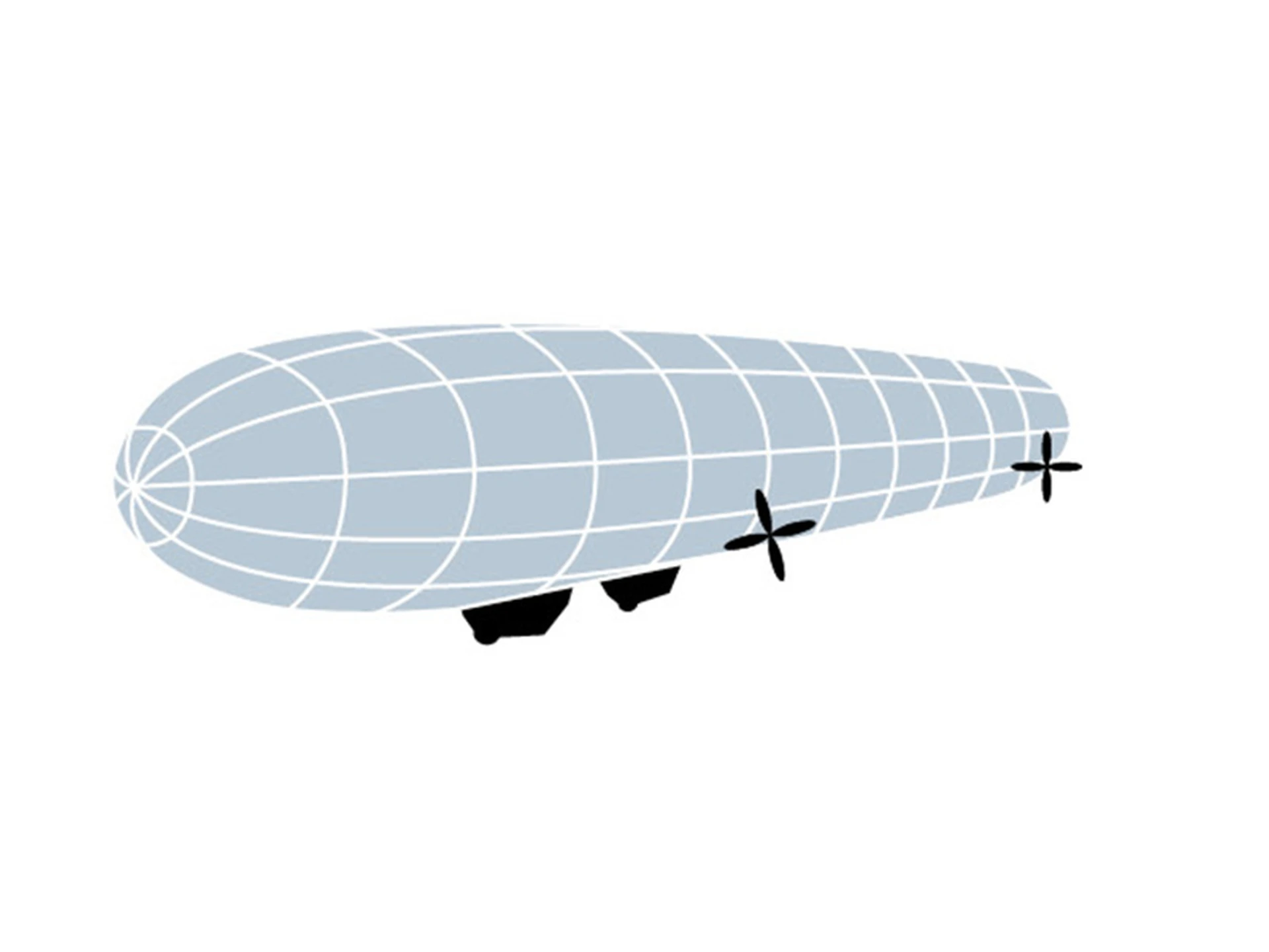 Illustration eines Luftschiffs "Zeppelin"