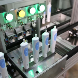 automated assembly line for electric toothbrushes