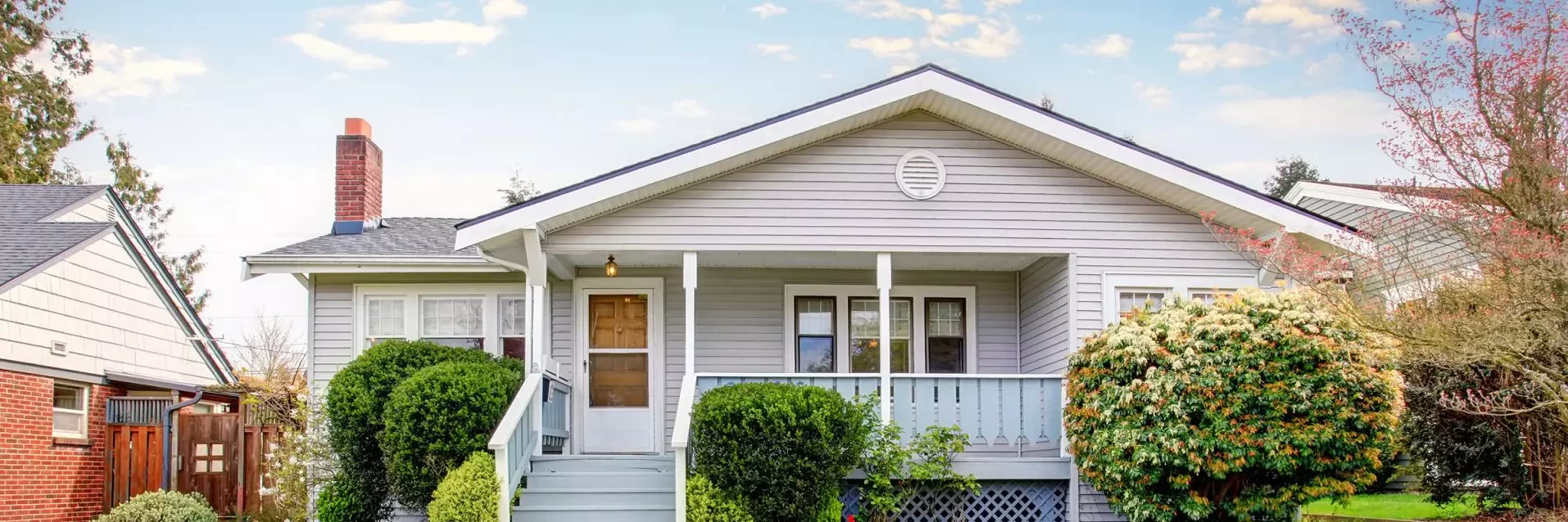 American detached house built with wood