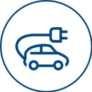 Symbol Elektrifizierung unserer Fahrzeugflotte