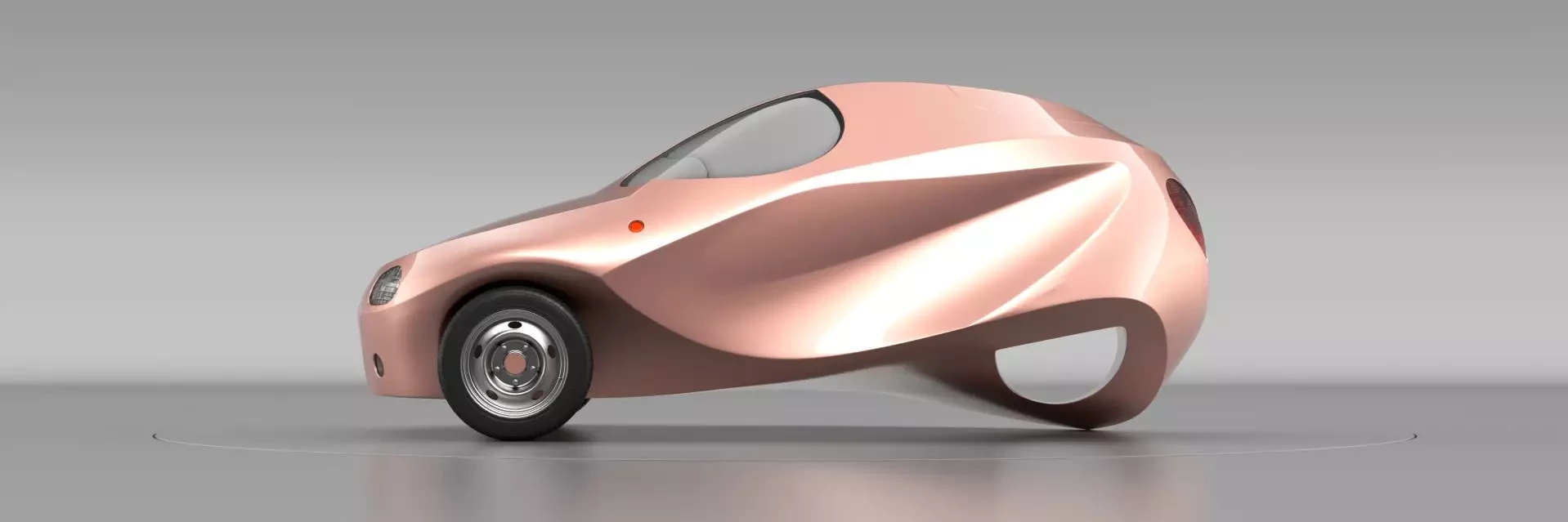 Cosy values paint color on futuristic car