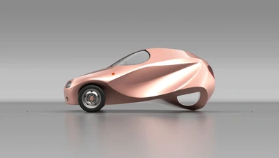 Cosy values paint color on futuristic car