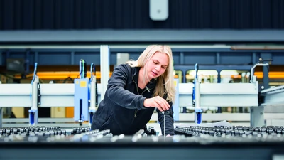 apprentice working on a machine