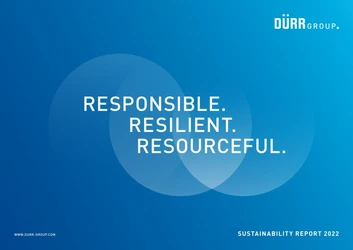 Cover Dürr Group sustainability report 2022