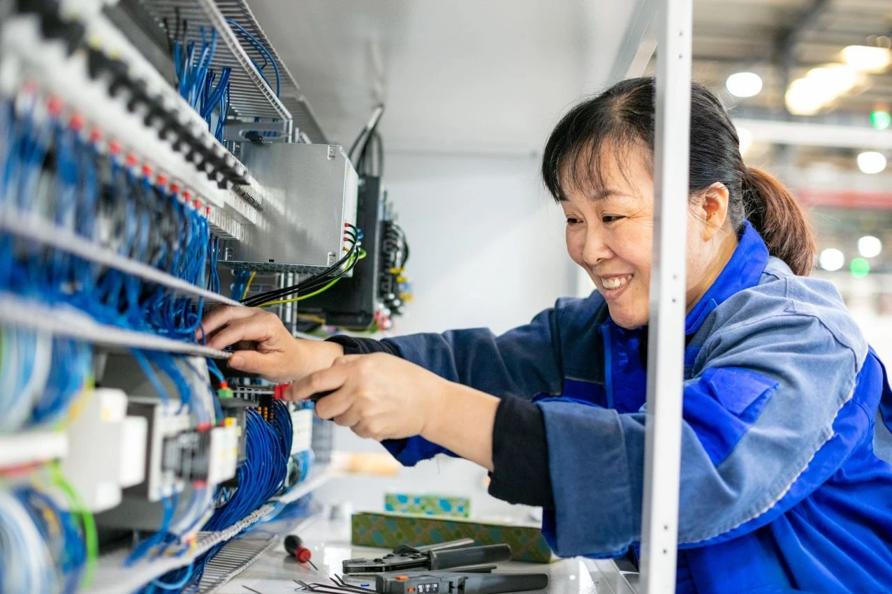 Female production worker