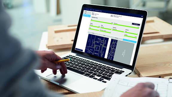 HOMAG intelliDivide software on a Computer