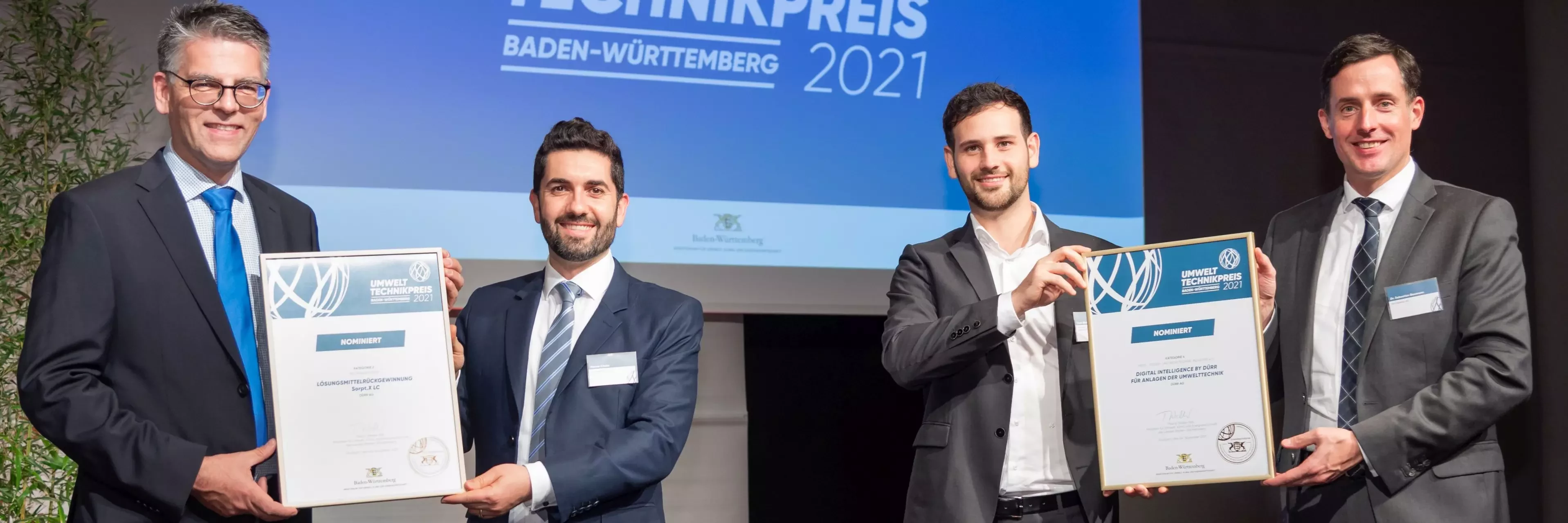 Dürr group photo at the Baden-Württemberg Environmental Technology Award