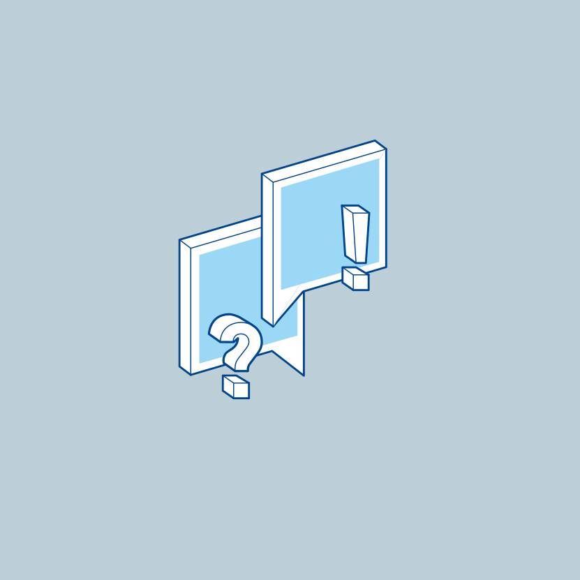 illustration question mark and exclamation mark