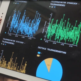 statistics on a tablet computer