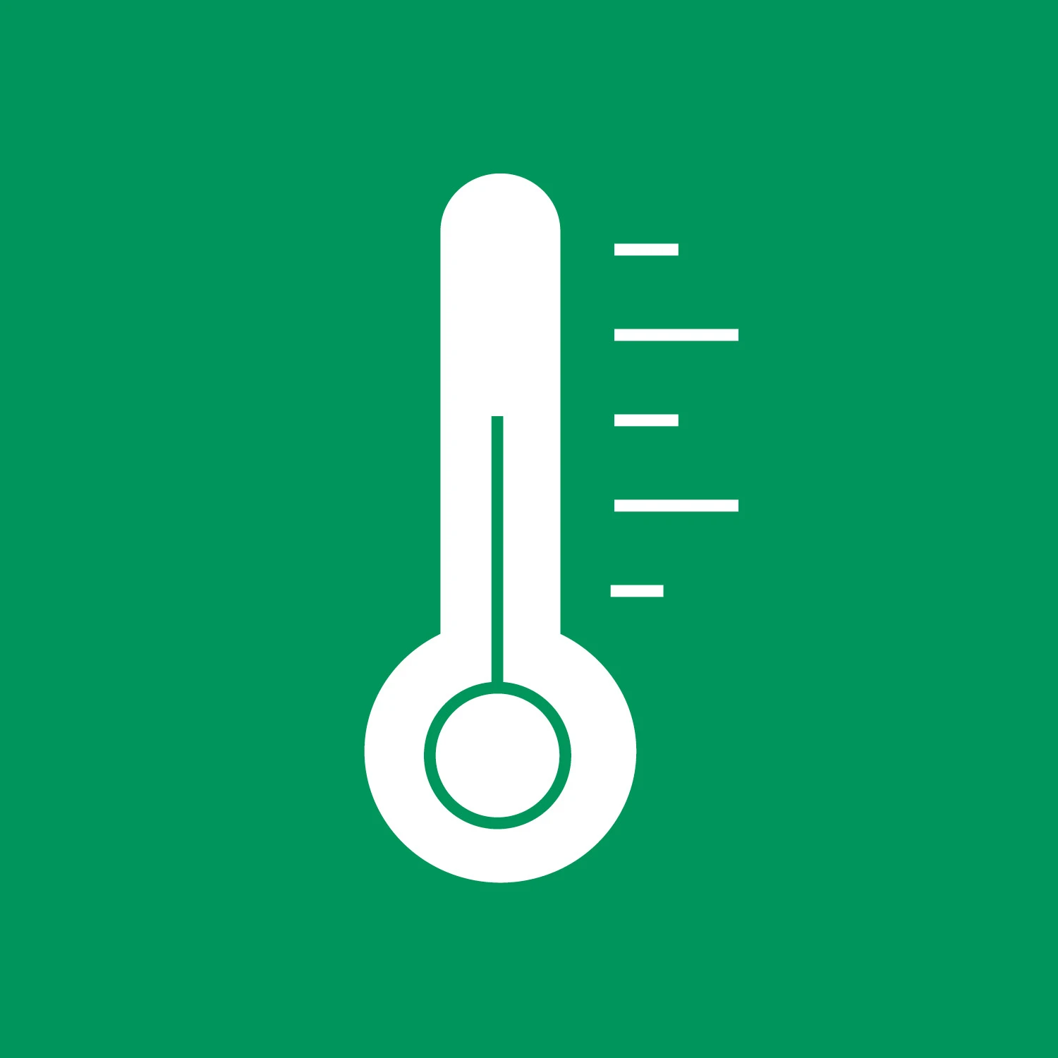 Illustration showing optimal temperature levels