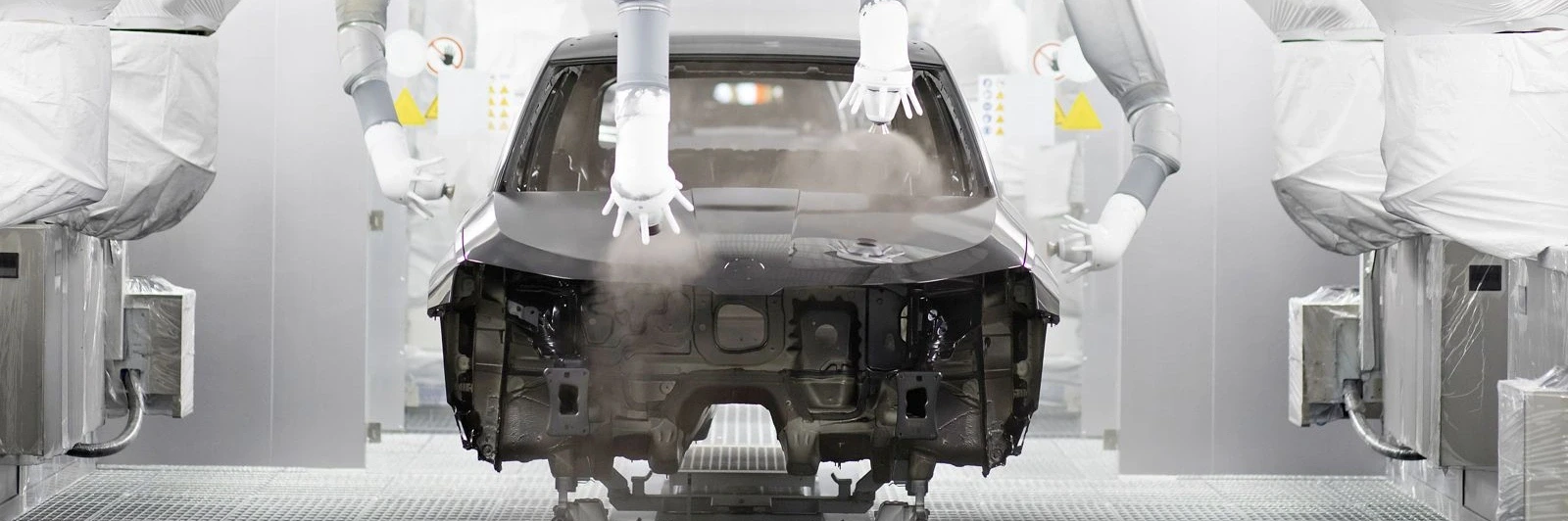 paint application on a car body