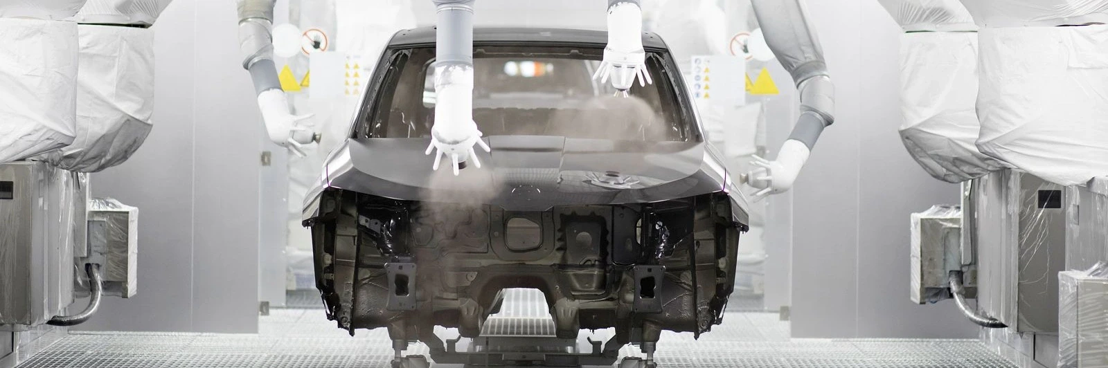 paint application on a car body