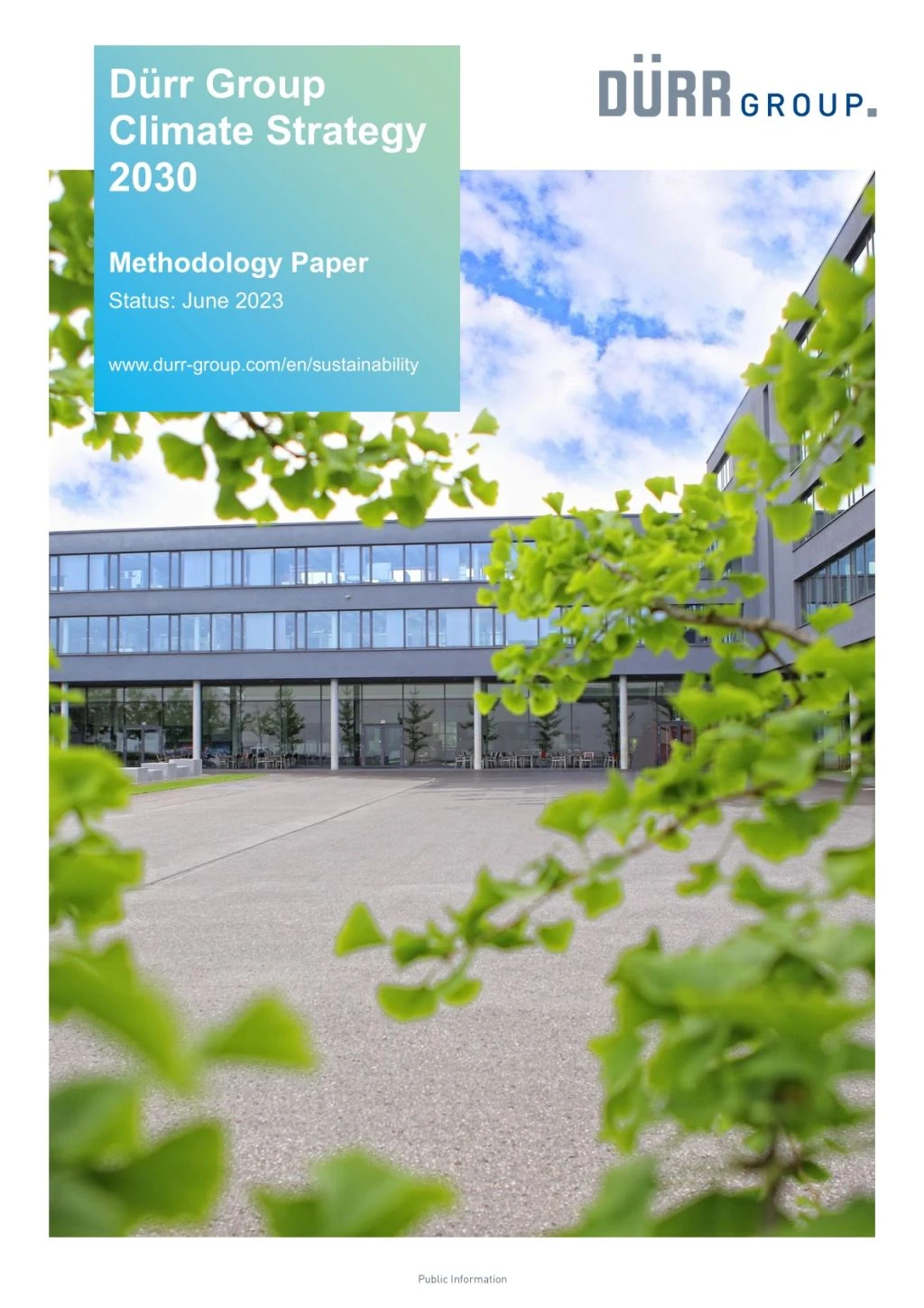 Cover Dürr Group Methodology Paper