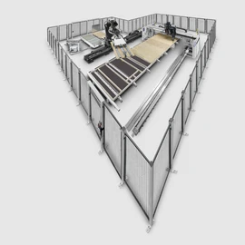 Robot for fully automated panel placing