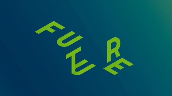 Grafische Illustration des Worts "Future"