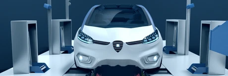 illustration of EV on test stand