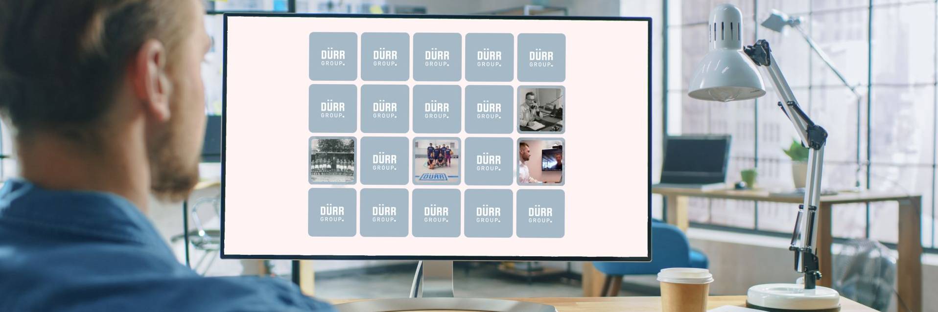 employee playing 125 years memory game
