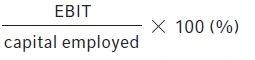 "EBIT / capital employed * 100 (%)"   