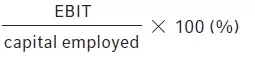 "EBIT / capital employed * 100 (%)"