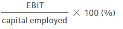 "EBIT / capital employed * 100 (%)"
