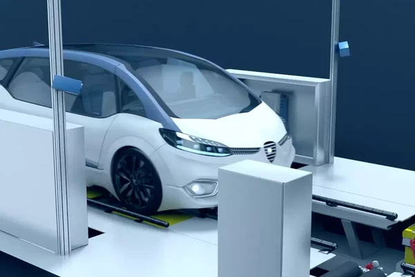 End of line test stands for autonomous driving cars