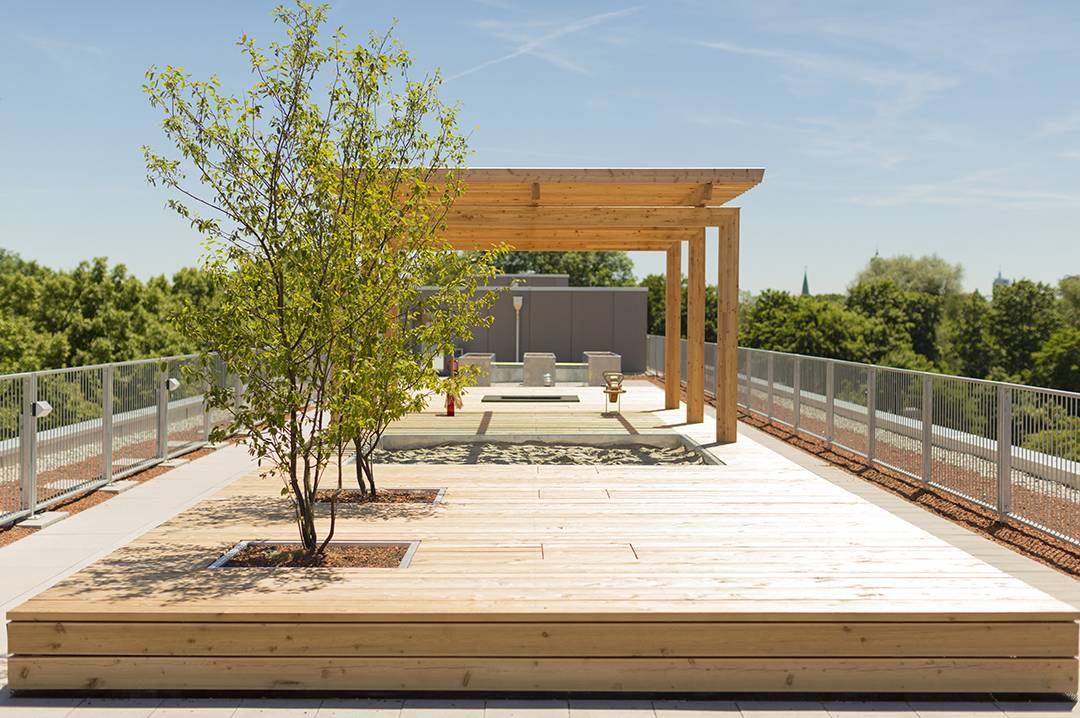 wooden roof terrace